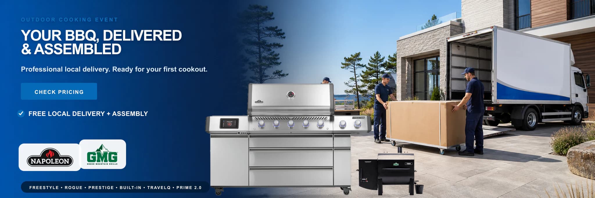 Napoleon barbecue delivery and assembly promotion from Bishop's Outdoor Living