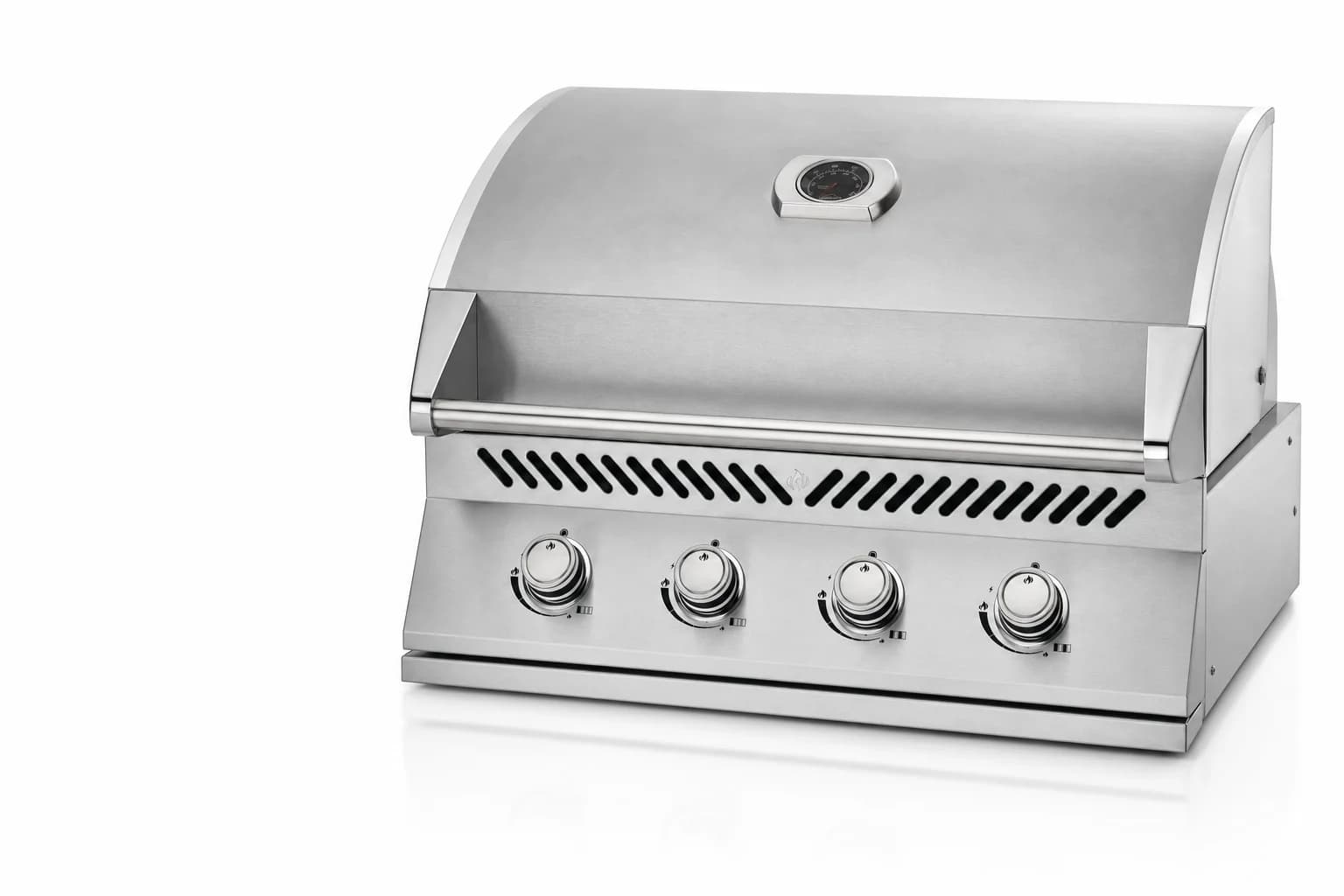 Napoleon built-in stainless steel grill head on a white background