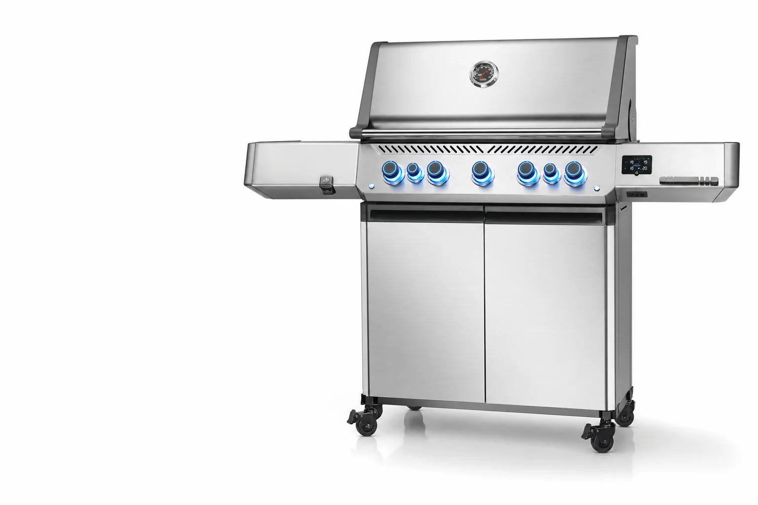Napoleon Prestige Series stainless steel gas grill on a white background