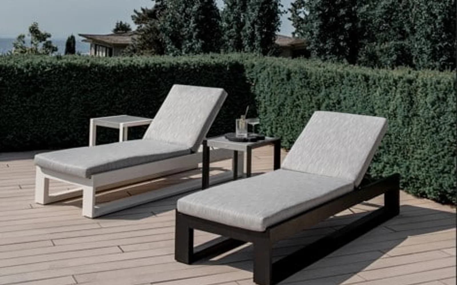 Ratana Avenue Collection furniture in a modern Pacific Northwest outdoor living setting.