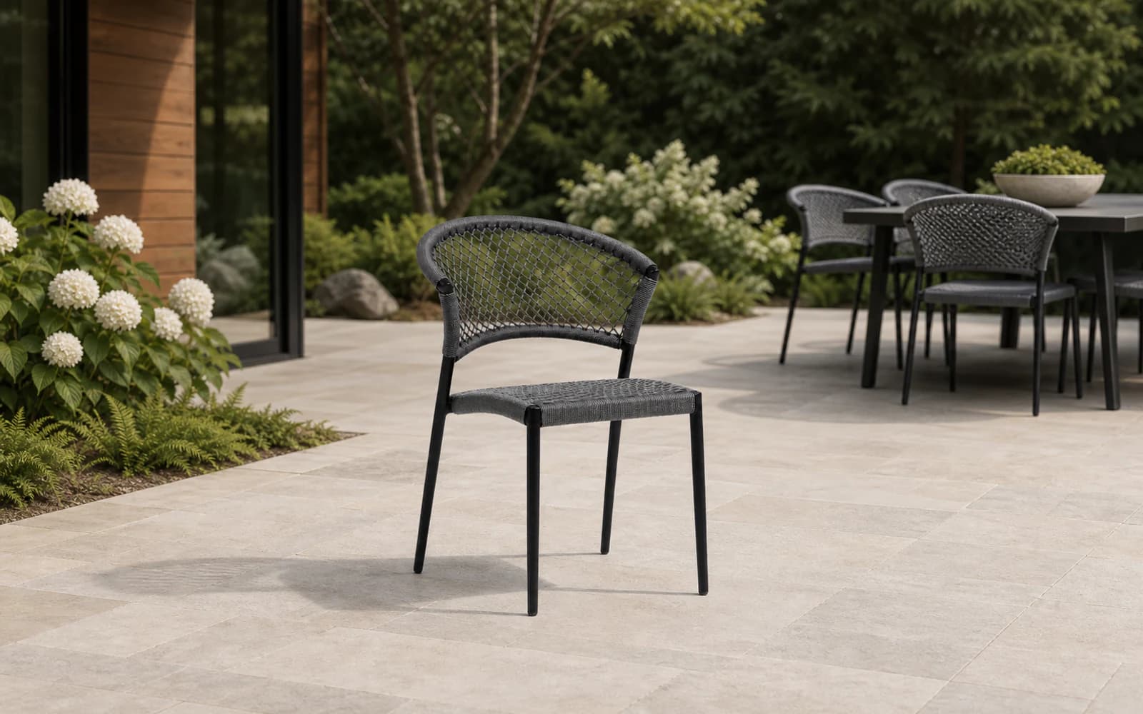 Ratana Ria Collection furniture in a modern Pacific Northwest outdoor living setting.