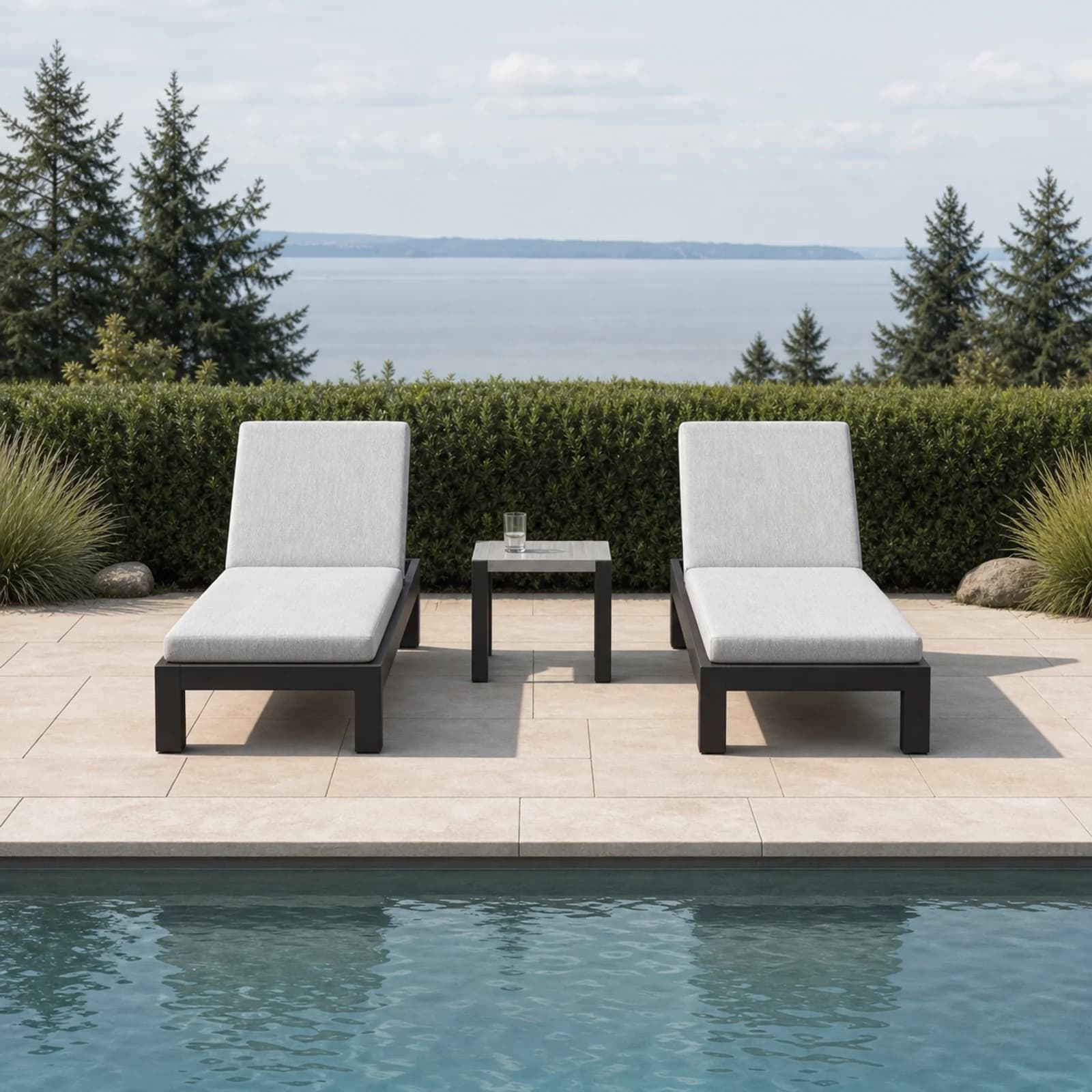 Ratana Avenue collection arranged as a complete front-facing outdoor setting with every visible piece fully inside the square frame.
