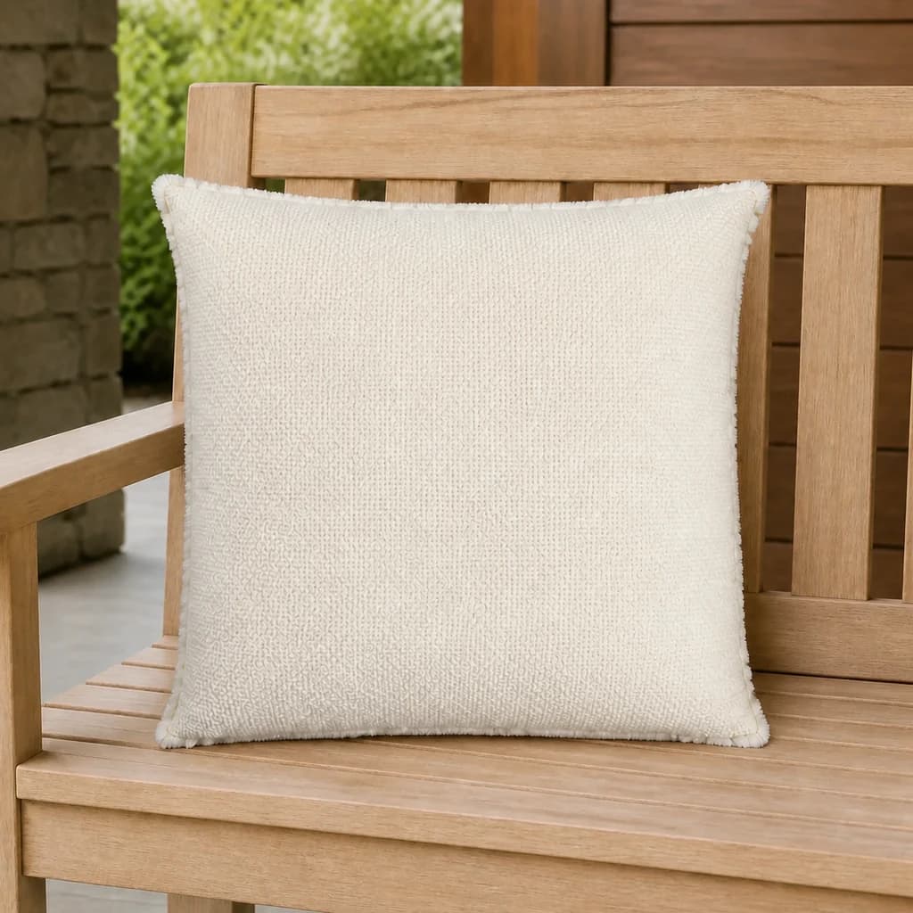 Ratana CU01214 14-inch square toss pillow on premium outdoor seating.