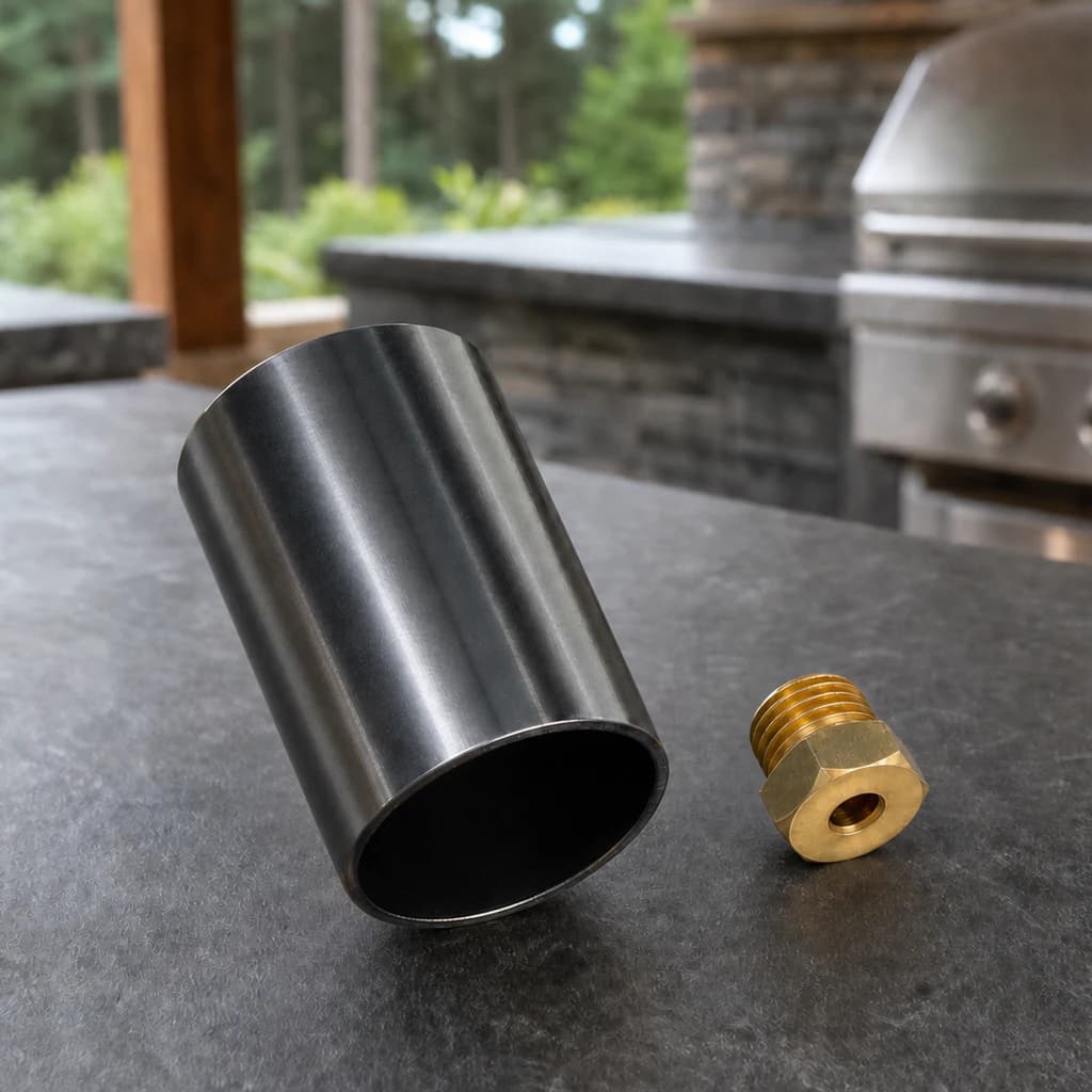 Ratana FN52400NGCCCCC two-piece Natural Gas Converter C with gunmetal sleeve and brass fitting.