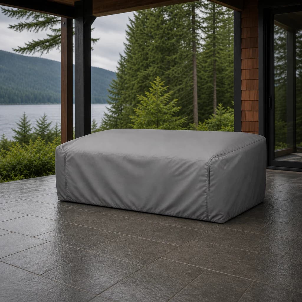 Ratana FN52503-C4 Sofa 4 protective cover on a premium covered patio.