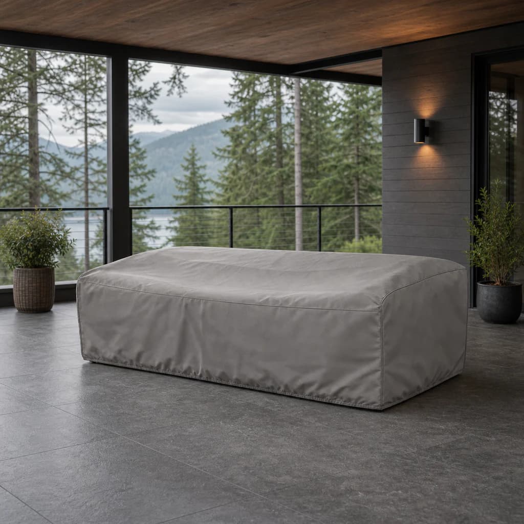 Ratana FN52503-C5 Sofa 5 protective cover on a premium covered patio.