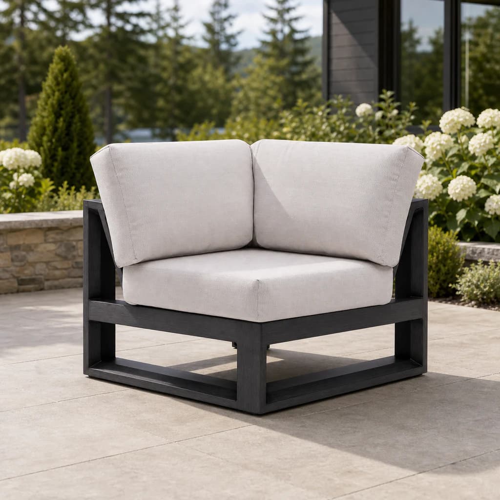 Ratana FN57053-N Element 5.0 corner module on a garden patio.