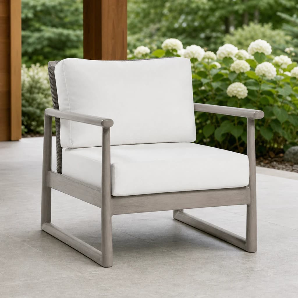 Ratana FN58701 Park West club chair on a covered Pacific Northwest patio.