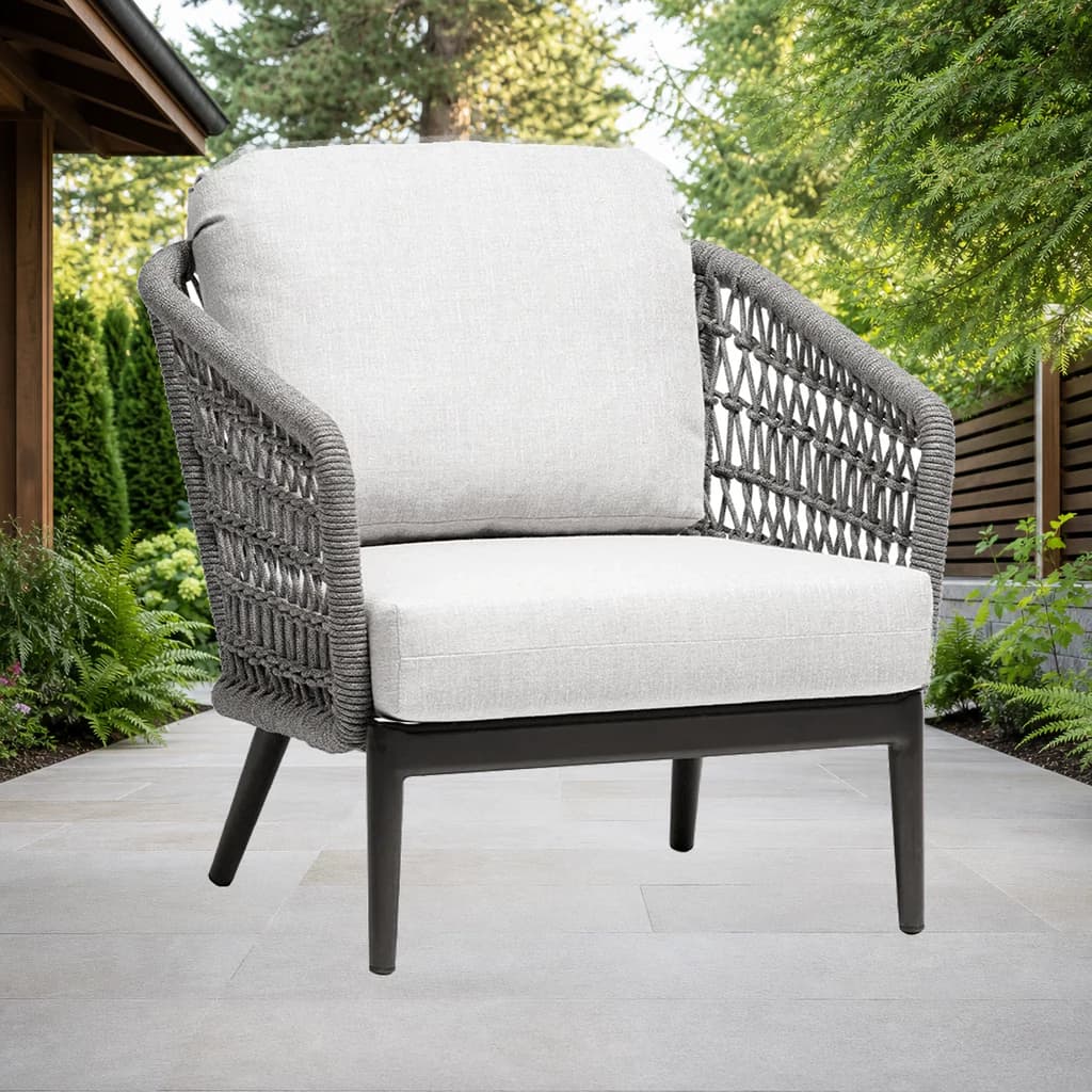 Ratana FN61301 Poinciana club chair on a premium Pacific Northwest garden patio.