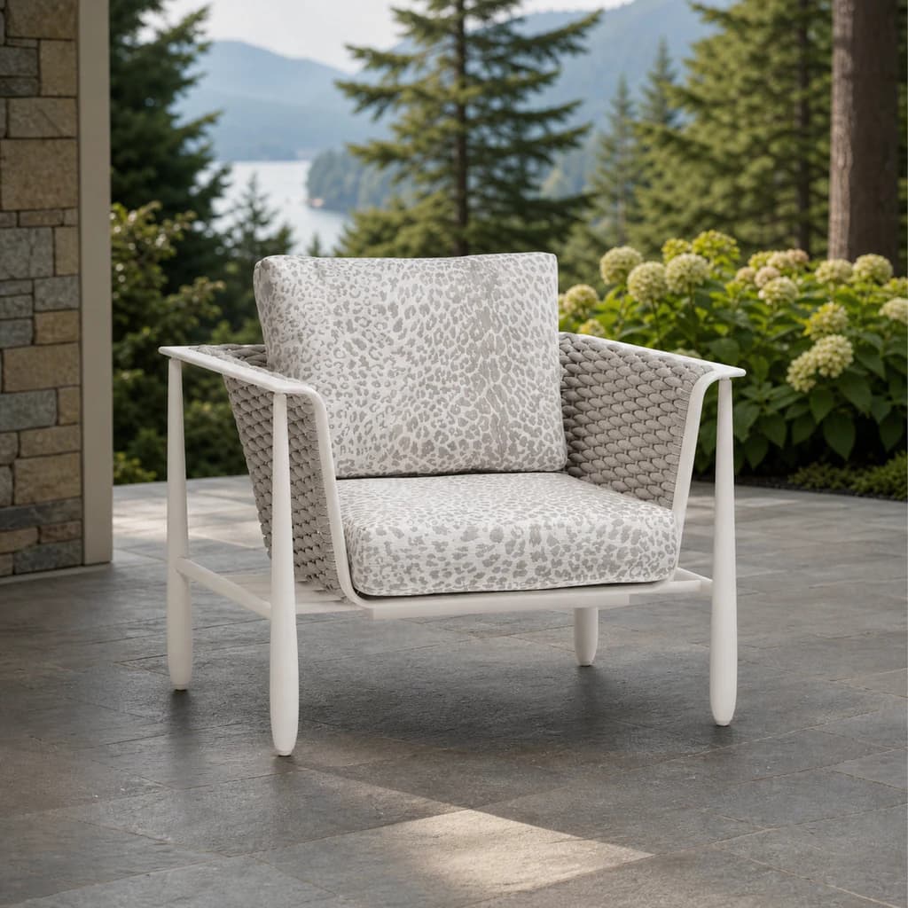 Ratana FN61601 Diva club chair on a covered Pacific Northwest patio.