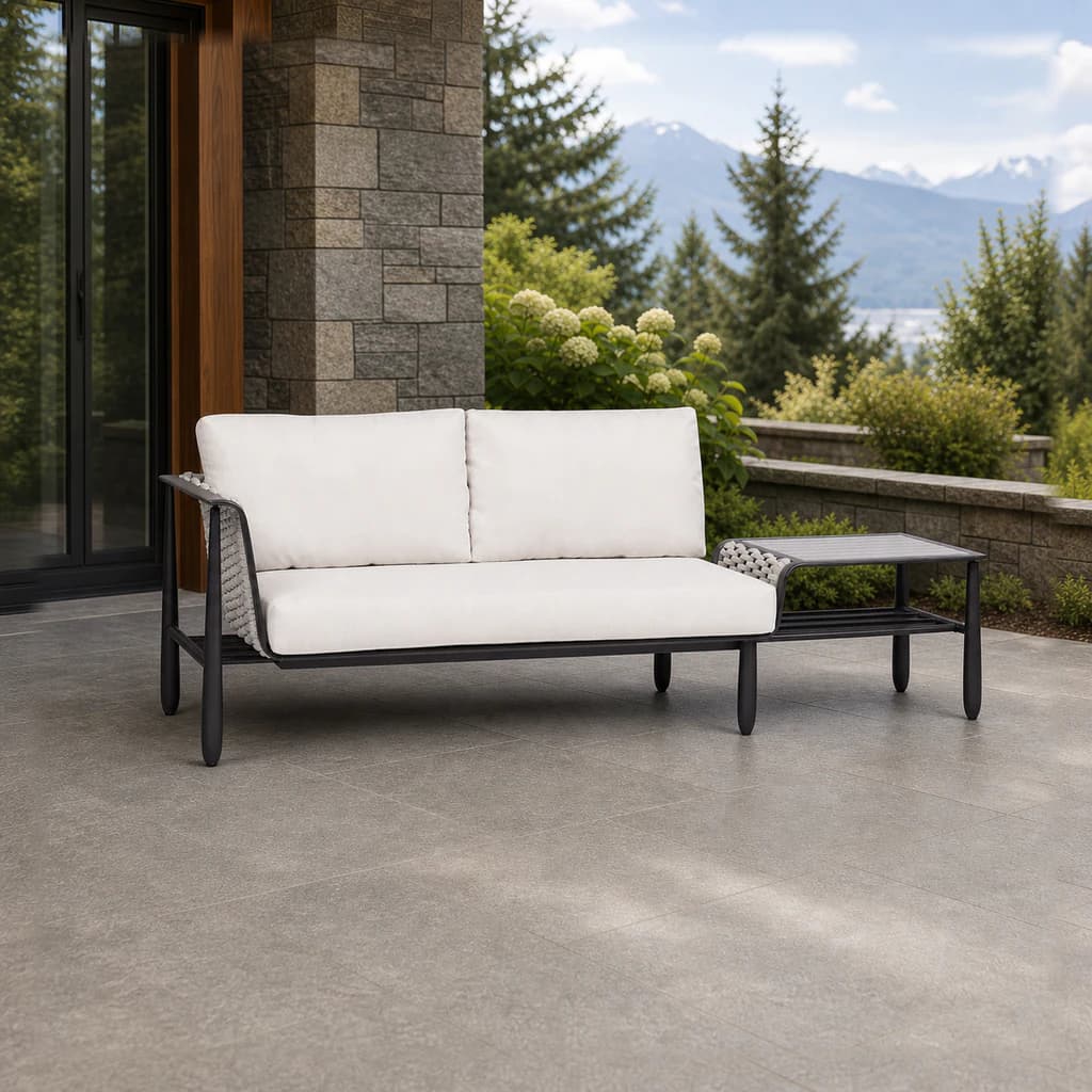 Ratana FN61652-L Diva left-arm two-seater with integral corner table.