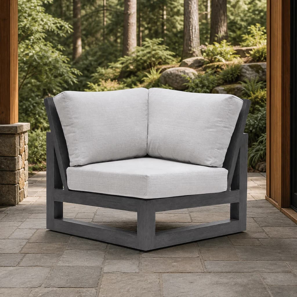Ratana FN64353-N Milano corner sectional module on a covered forest patio.