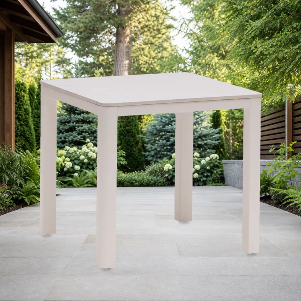 Ratana FN68305 Hampshire sintered-stone end table on a premium evergreen garden patio.