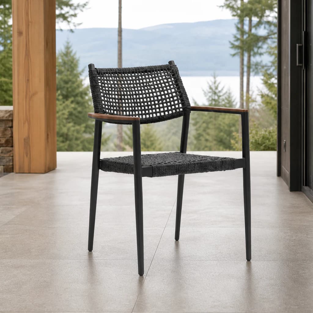 Ratana FN73412 Las Colinas dining arm chair on a premium covered patio.