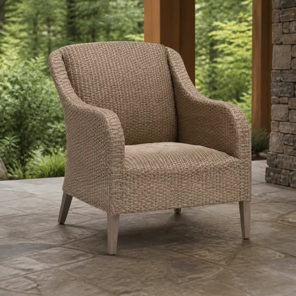 Ratana FN73601 Marbella club chair on a covered Pacific Northwest patio.