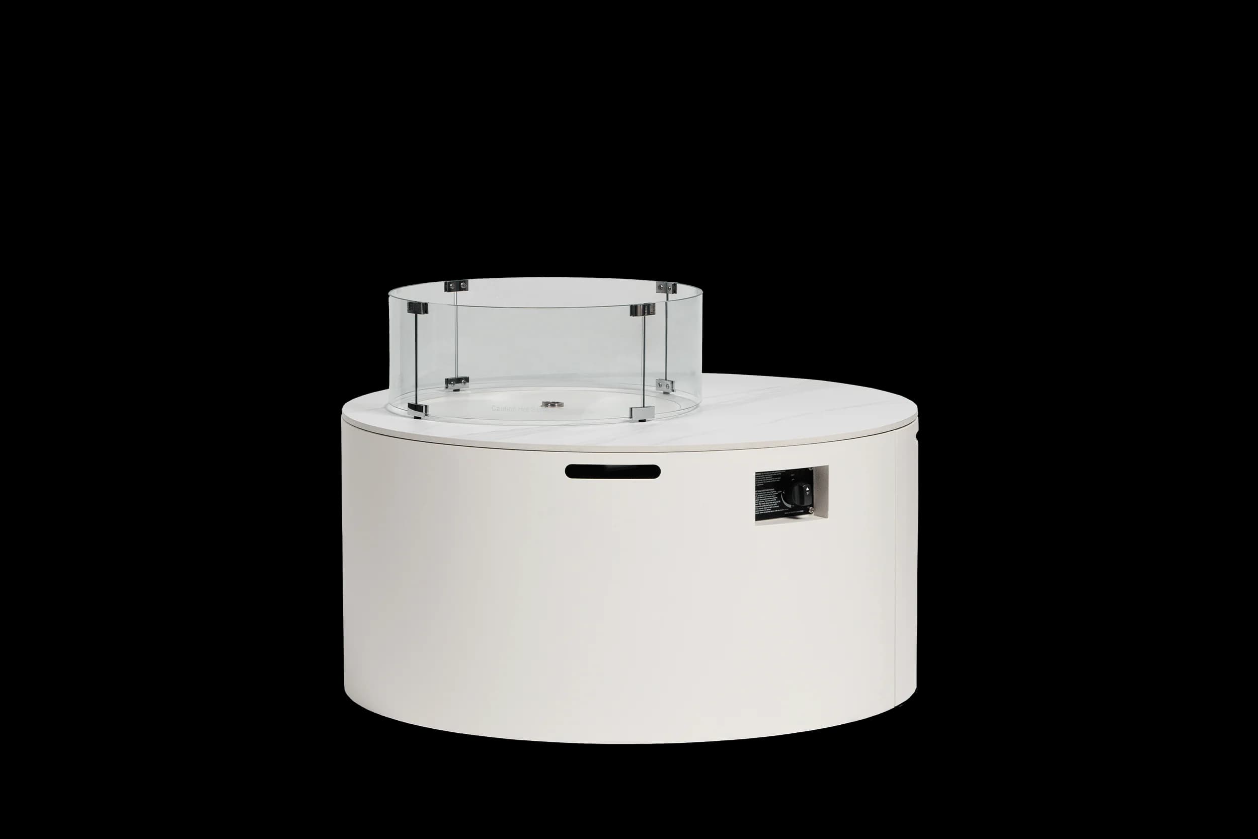 Newbury D42"xH20.8" Round Fire Pit w/Burner Lid, product view 8