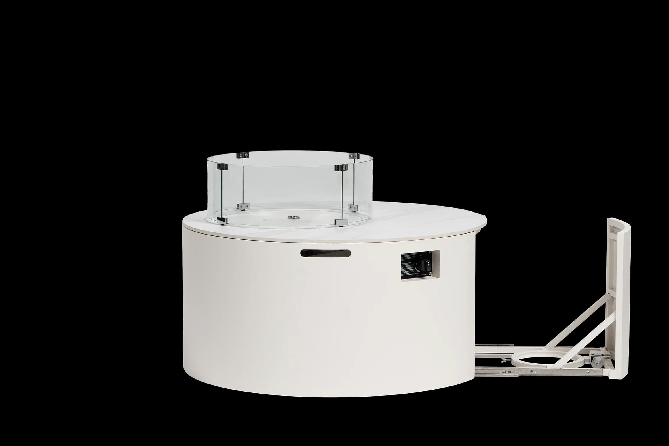 Newbury D42"xH20.8" Round Fire Pit w/Burner Lid, product view 11