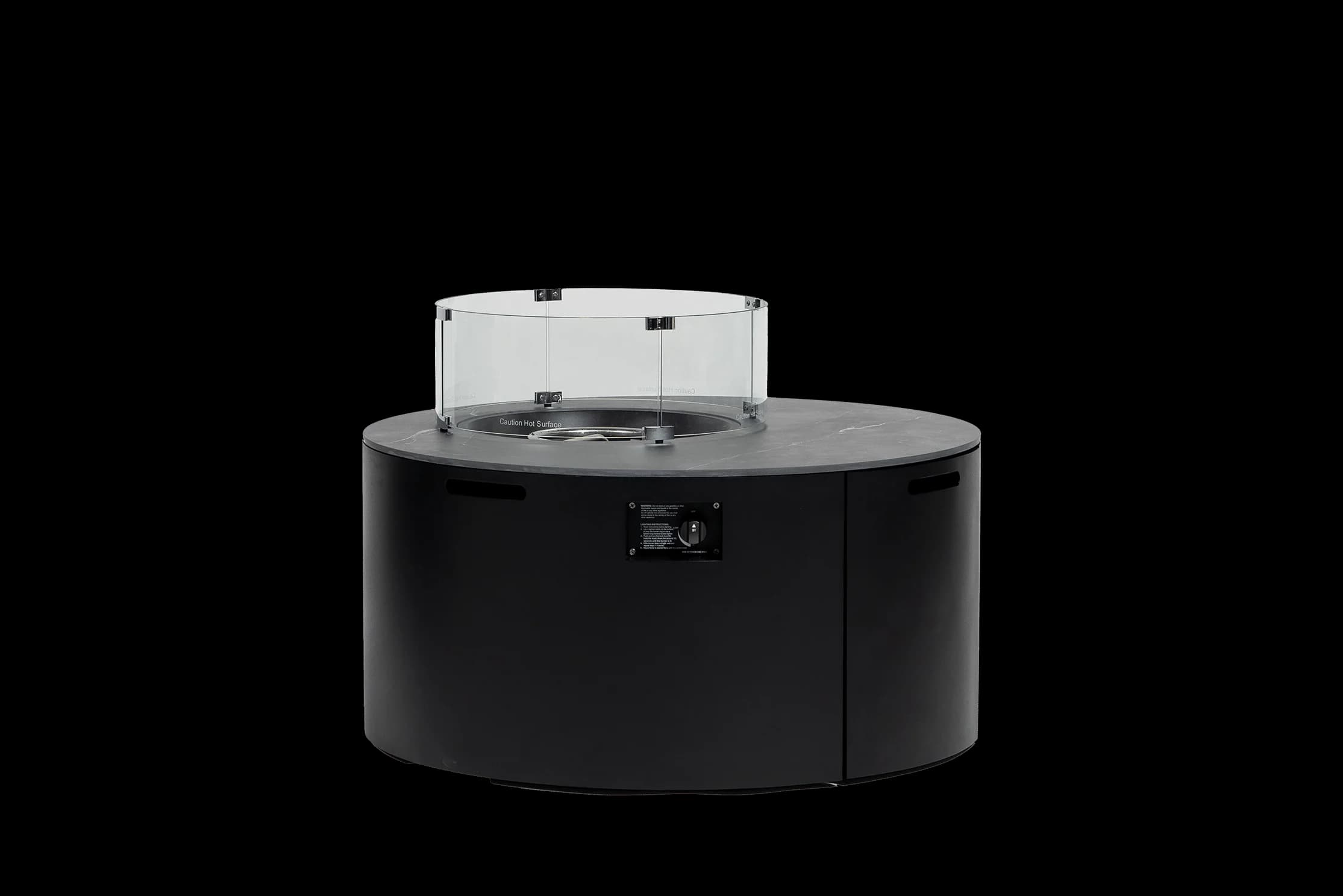 Newbury D42"xH20.8" Round Fire Pit w/Burner Lid, product view 5