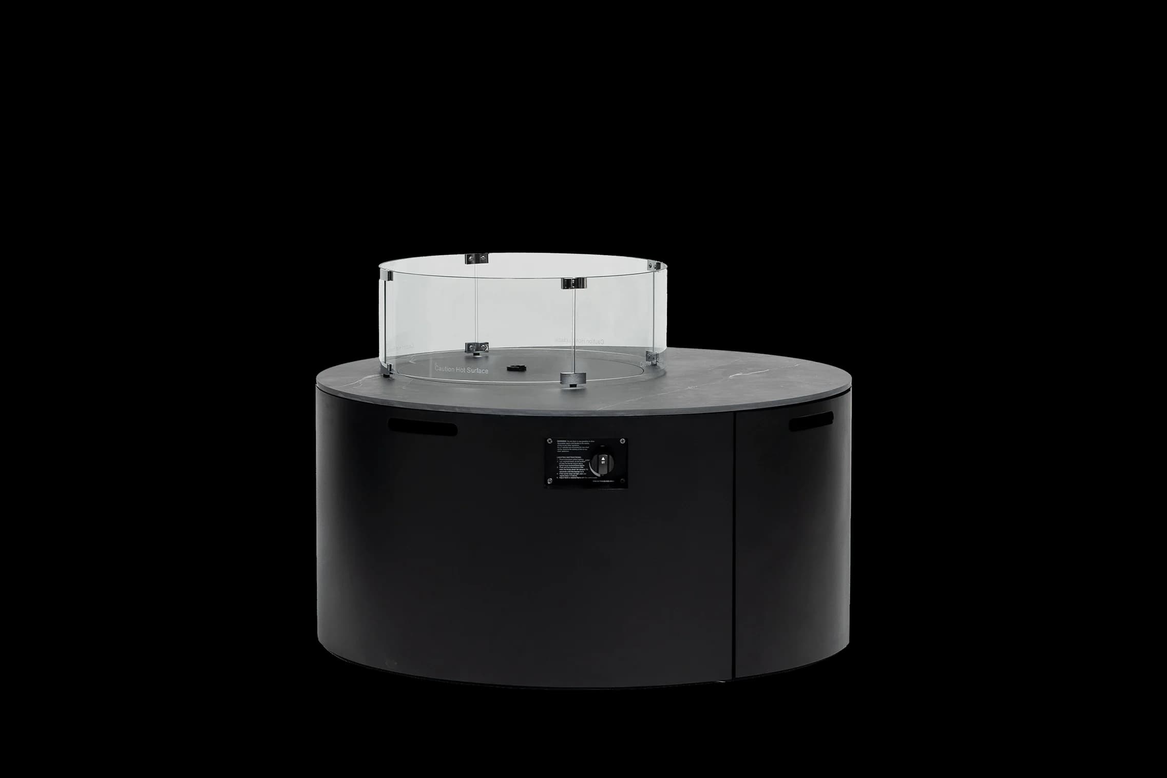 Newbury D42"xH20.8" Round Fire Pit w/Burner Lid, product view 6