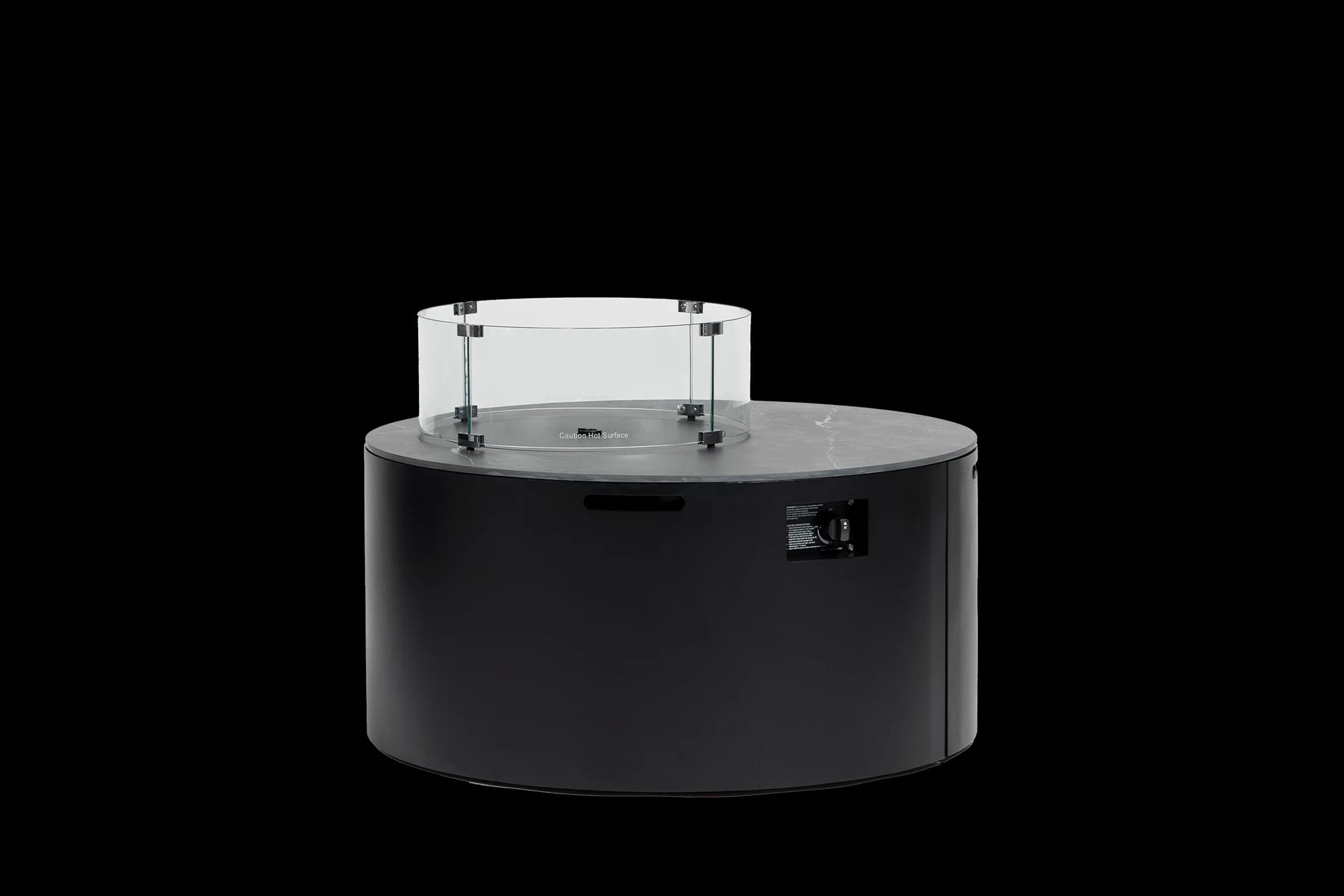 Newbury D42"xH20.8" Round Fire Pit w/Burner Lid, product view 1