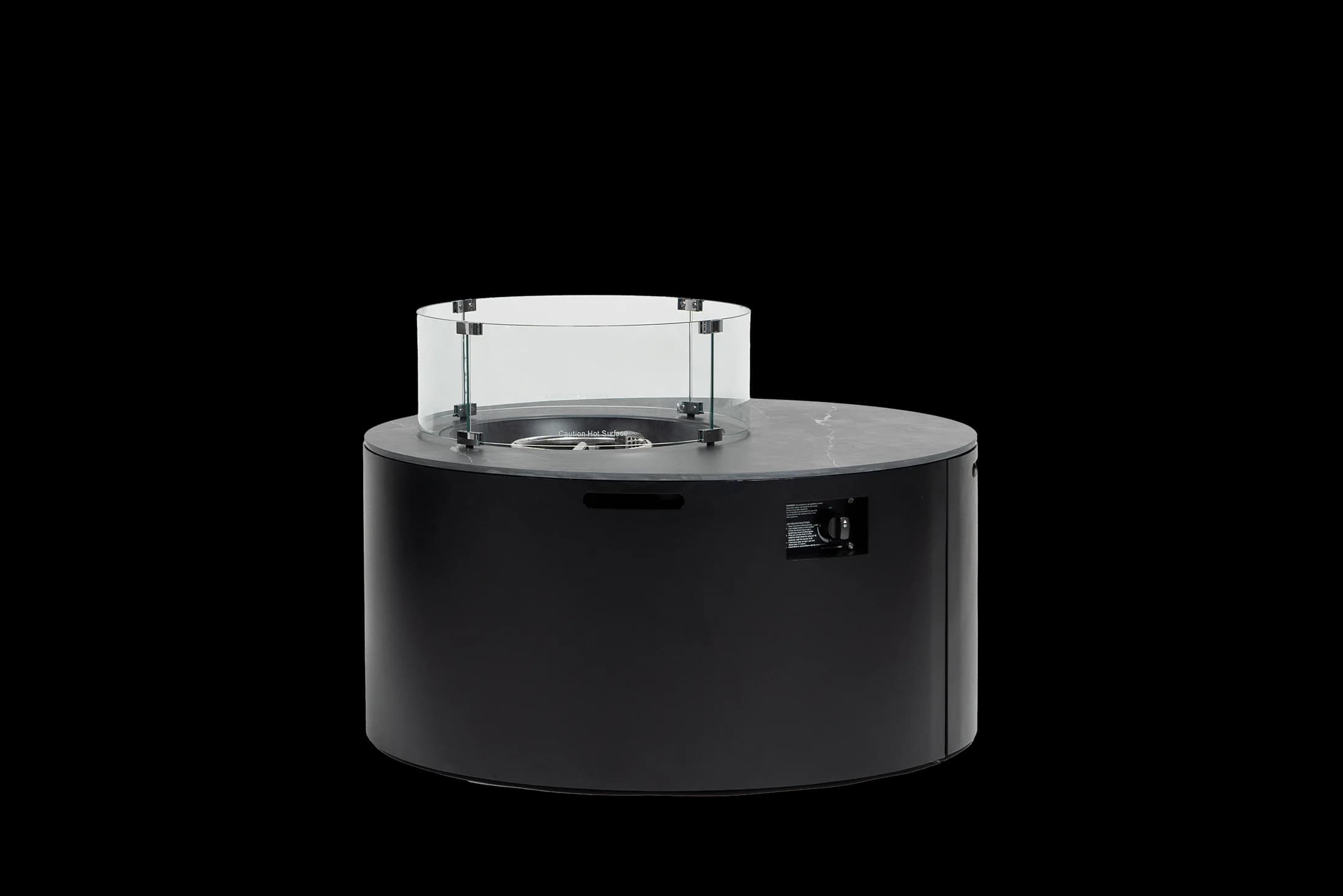 Newbury D42"xH20.8" Round Fire Pit w/Burner Lid, product view 2
