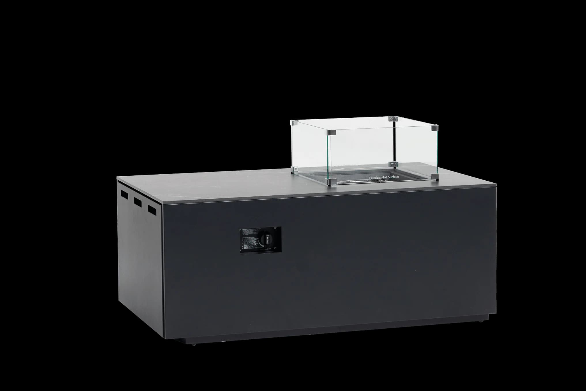 Newbury 50"x30"x20" Rect Fire Pit w/Burner Lid W50"xD30"xH20", product view 2