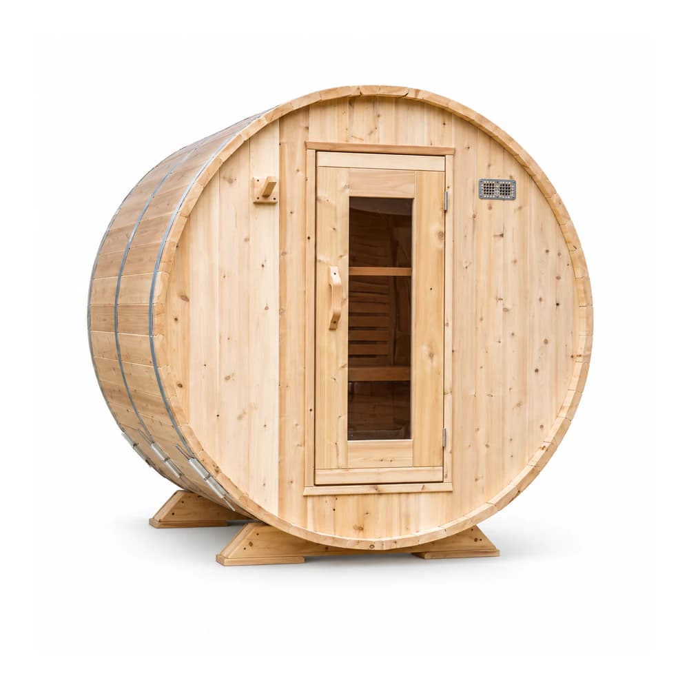 CT Barrel Saunas outdoor sauna by LeisureCraft