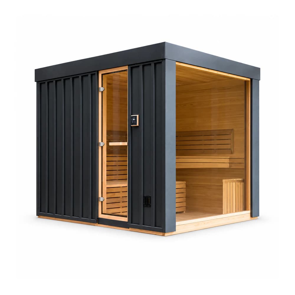 Pure Cube Neptune Sauna outdoor sauna by LeisureCraft