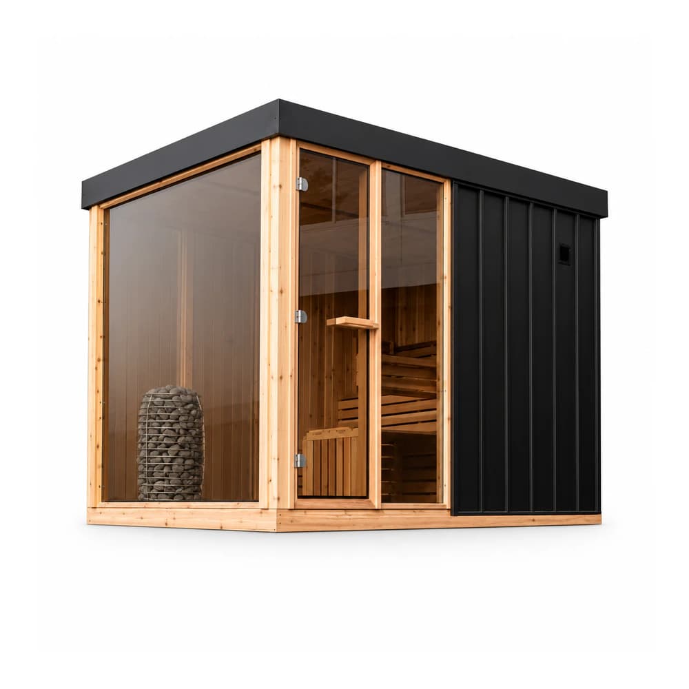 Pure Cube Orion Sauna outdoor sauna by LeisureCraft
