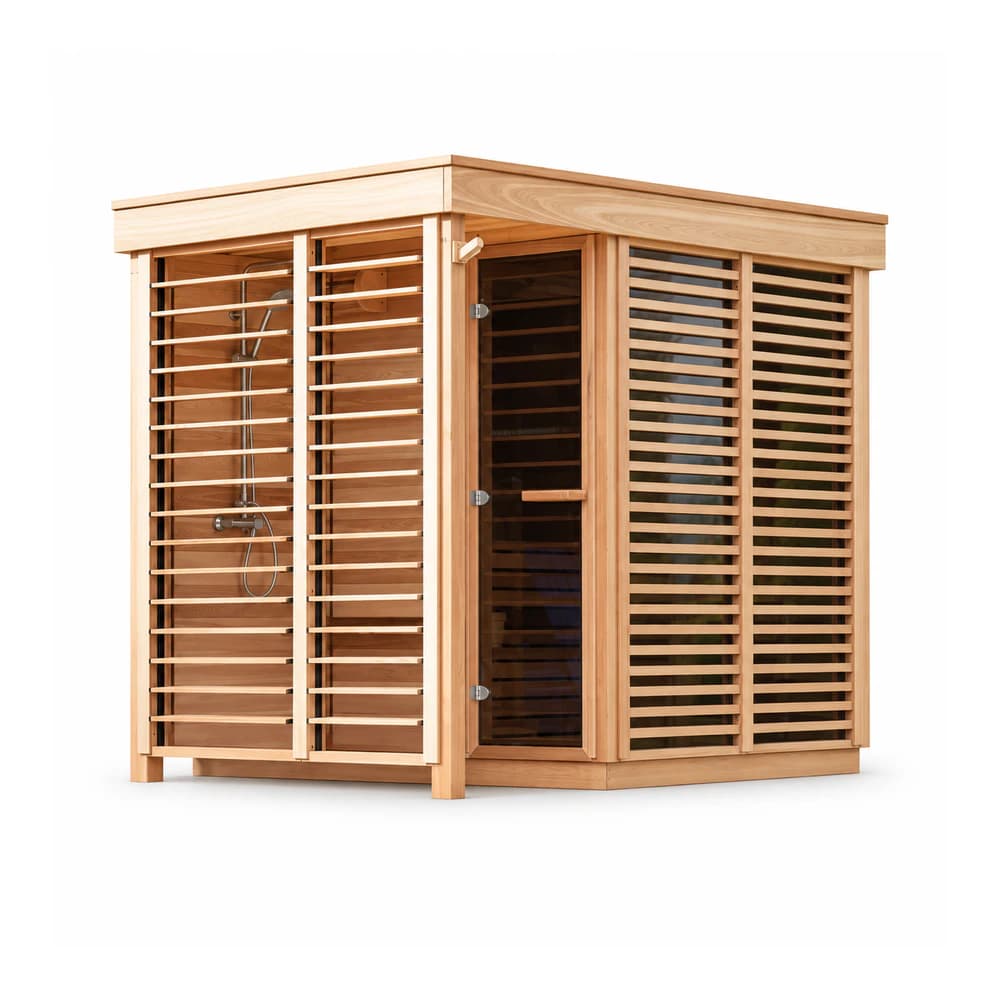 Pure Cube Outdoor Original Sauna outdoor sauna by LeisureCraft