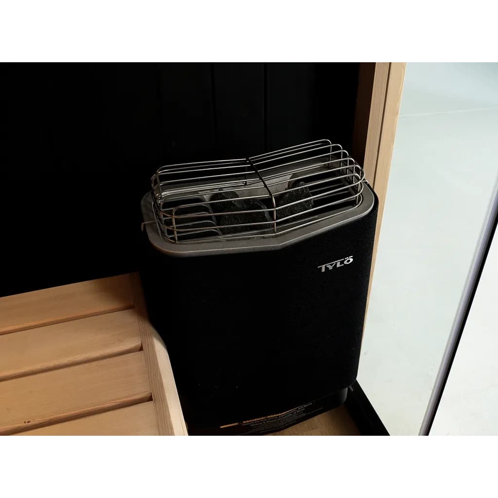 Tylö Kiruna Hybrid 2 interior and heater detail