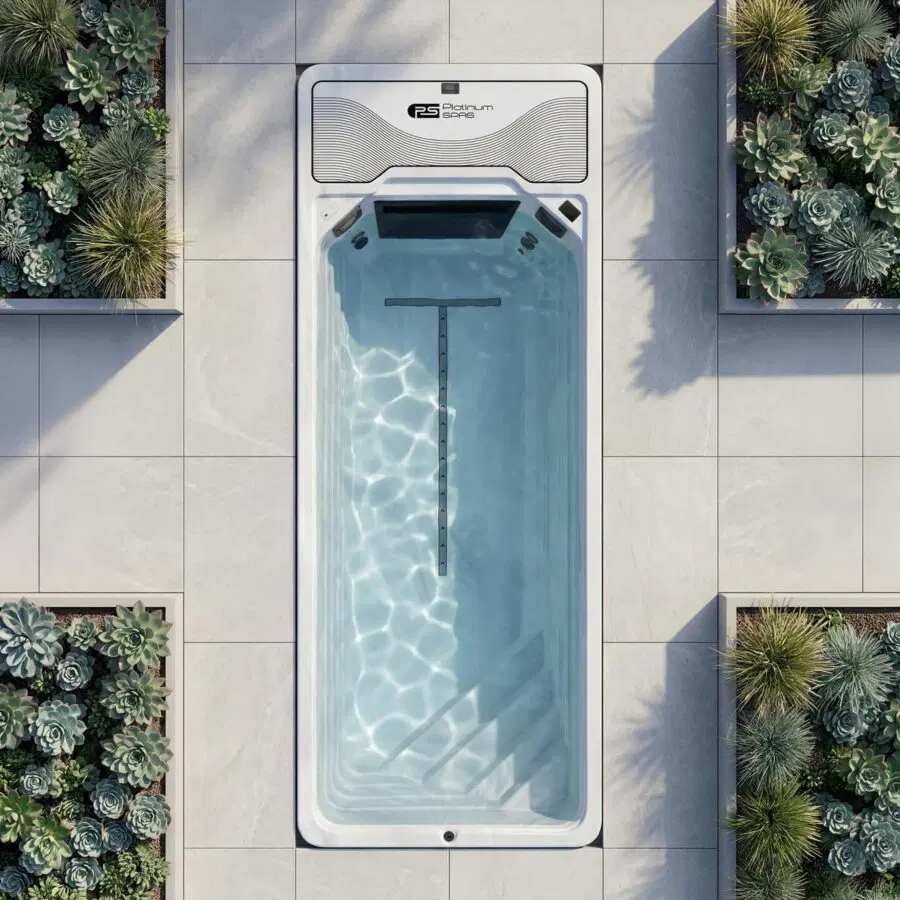 Platinum Spas Atlas Pro Mini Pool installed in a premium outdoor setting