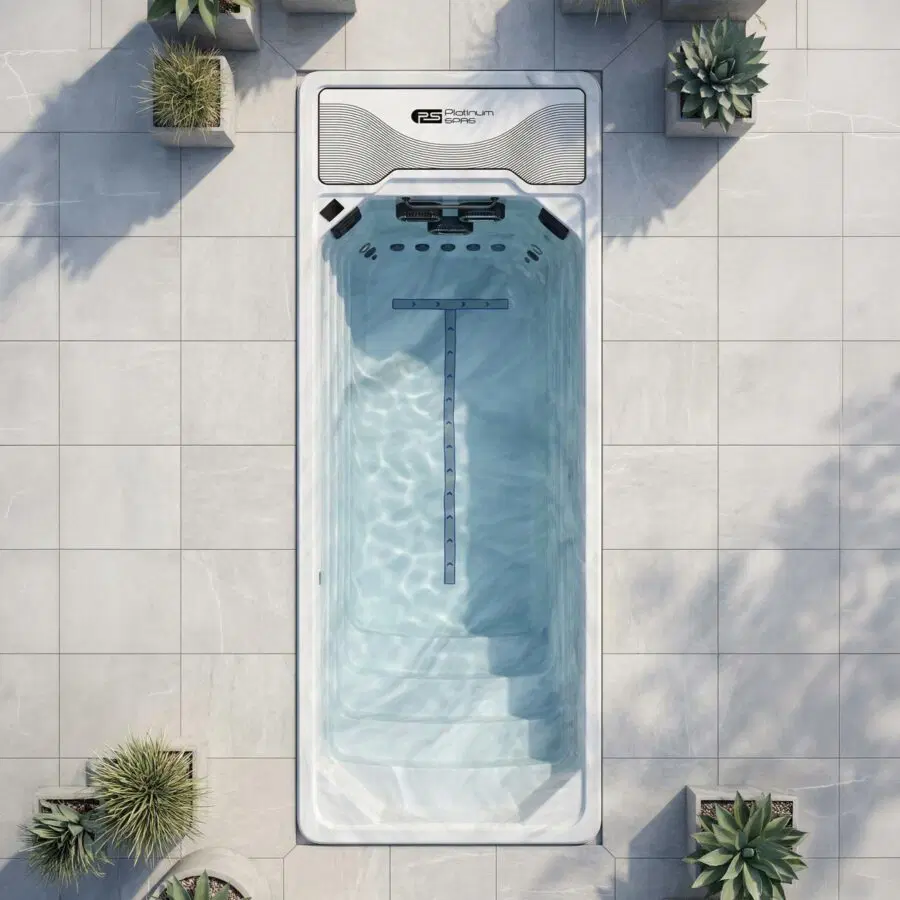 Platinum Spas Chronos Mini Pool installed in a premium outdoor setting