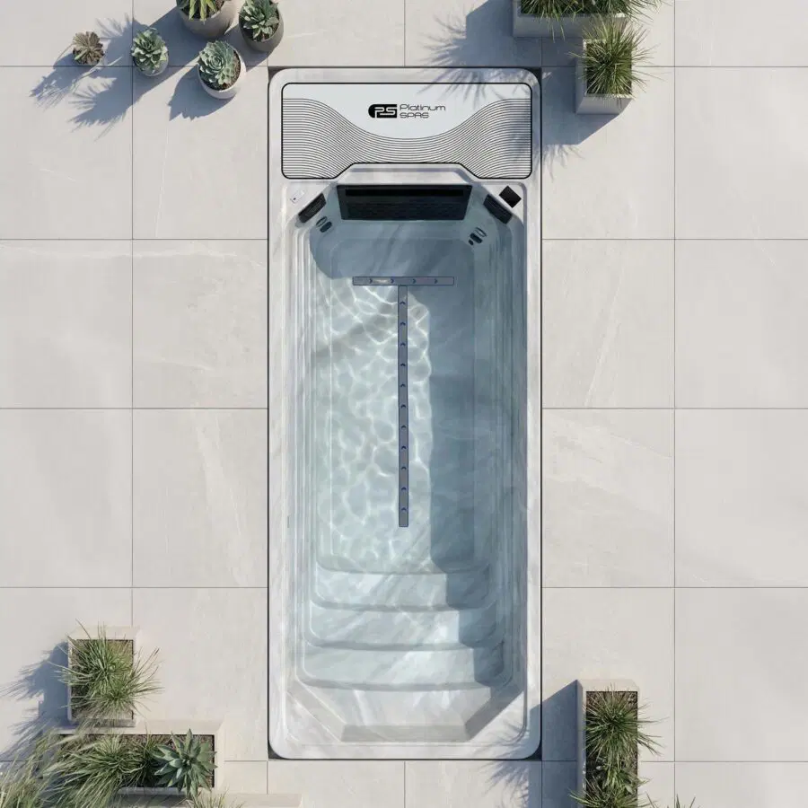 Platinum Spas Chronos Pro Mini Pool installed in a premium outdoor setting