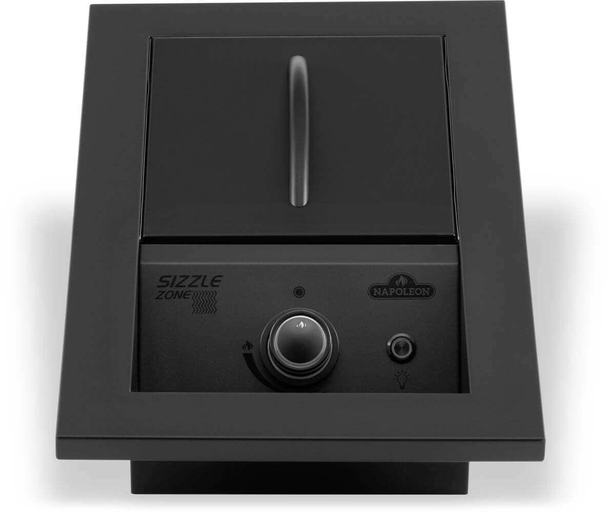 Built-In 700 Series 10" Single Infrared Burner Propane, Matte Black dimensions