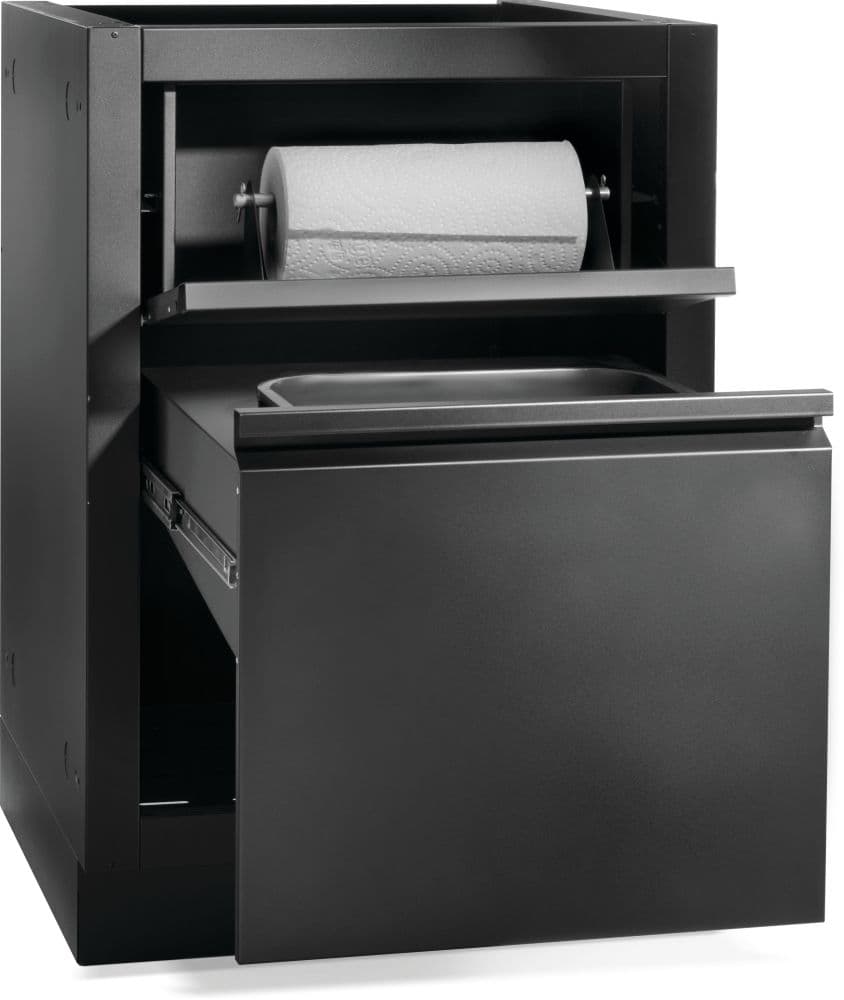 OASIS® Waste Drawer Cabinet, Matte Black dimensions