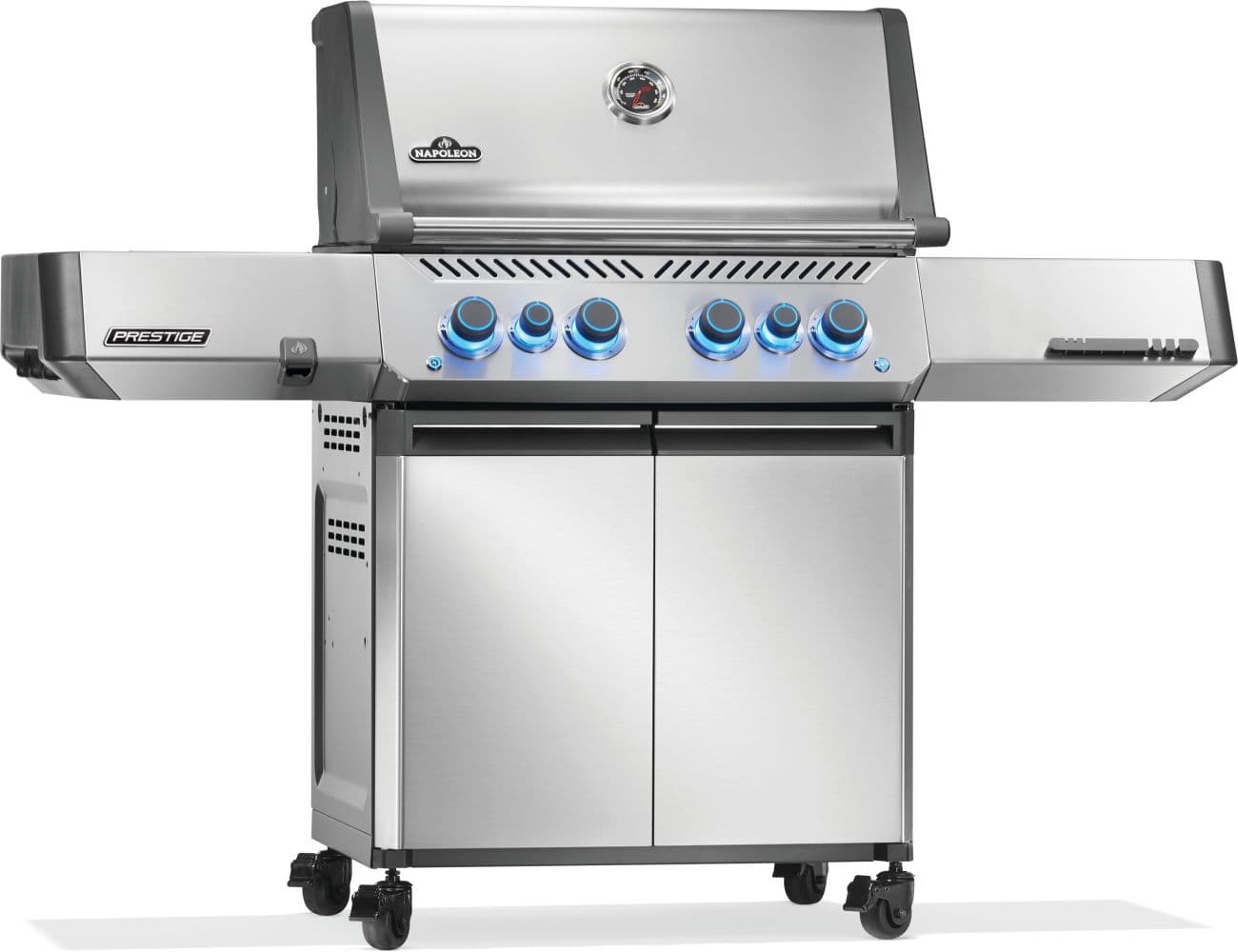 Prestige® 500 Propane Gas Grill with Infrared Side and Rear Burner, Stainless Steel dimensions