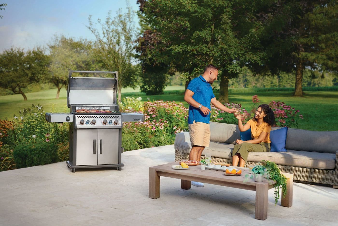 Rogue® PRO-S 525 Propane Gas Grill with Infrared Side and Rear Burners, Stainless Steel dimensions